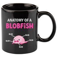 Anatomy Of A Blobish Ugly Blob Fish 11oz C Handle Ceramic Mug