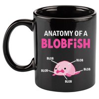 Anatomy Of A Blobish Ugly Blob Fish 11oz C Handle Ceramic Mug