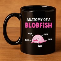 Anatomy Of A Blobish Ugly Blob Fish 11oz C Handle Ceramic Mug