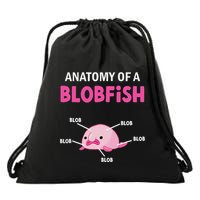 Anatomy Of A Blobish Ugly Blob Fish Drawstring Bag