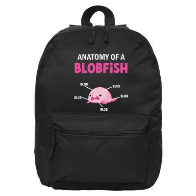 Anatomy Of A Blobish Ugly Blob Fish 16 in Basic Backpack
