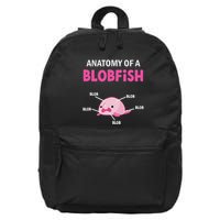 Anatomy Of A Blobish Ugly Blob Fish 16 in Basic Backpack