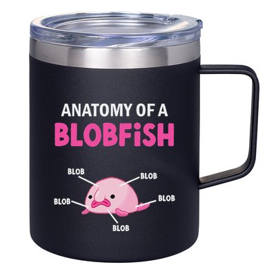 Anatomy Of A Blobish Ugly Blob Fish 12oz Stainless Steel Coffee Mug