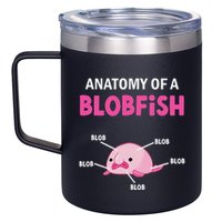 Anatomy Of A Blobish Ugly Blob Fish 12oz Stainless Steel Coffee Mug