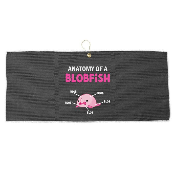 Anatomy Of A Blobish Ugly Blob Fish Large Microfiber Waffle Golf Towel