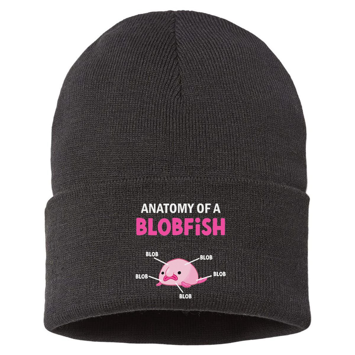 Anatomy Of A Blobish Ugly Blob Fish Sustainable Knit Beanie