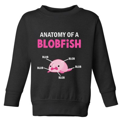 Anatomy Of A Blobish Ugly Blob Fish Toddler Sweatshirt