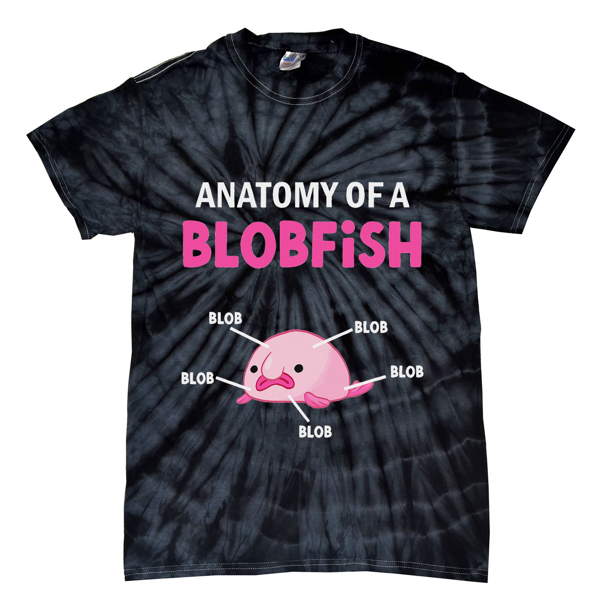 Anatomy Of A Blobish Ugly Blob Fish Tie-Dye T-Shirt