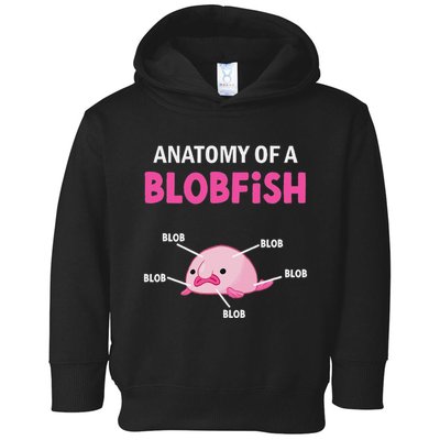 Anatomy Of A Blobish Ugly Blob Fish Toddler Hoodie