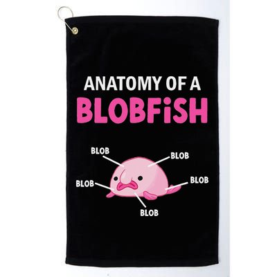 Anatomy Of A Blobish Ugly Blob Fish Golf Towel