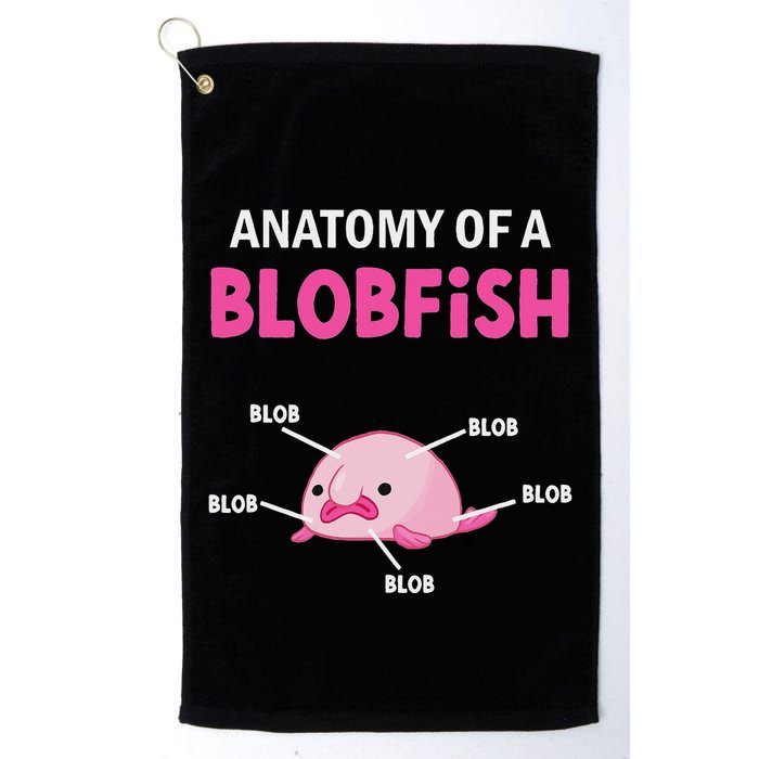 Anatomy Of A Blobish Ugly Blob Fish Golf Towel