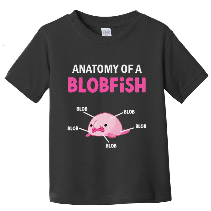 Anatomy Of A Blobish Ugly Blob Fish Toddler T-Shirt