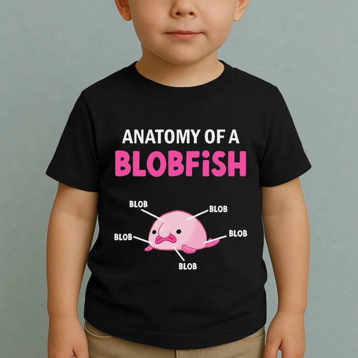 Anatomy Of A Blobish Ugly Blob Fish Toddler T-Shirt