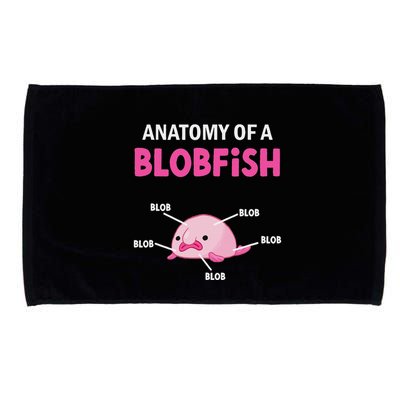 Anatomy Of A Blobish Ugly Blob Fish Microfiber Hand Towel