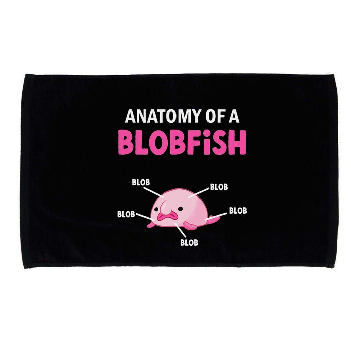 Anatomy Of A Blobish Ugly Blob Fish Microfiber Hand Towel