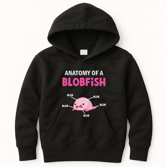 Anatomy Of A Blobish Ugly Blob Fish Kids Hoodie