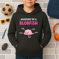 Anatomy Of A Blobish Ugly Blob Fish Kids Hoodie