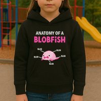 Anatomy Of A Blobish Ugly Blob Fish Kids Hoodie