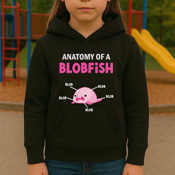 Anatomy Of A Blobish Ugly Blob Fish Kids Hoodie