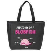 Anatomy Of A Blobish Ugly Blob Fish Zip Tote Bag