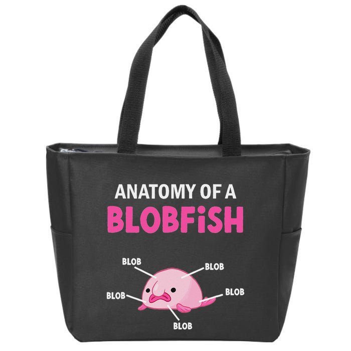 Anatomy Of A Blobish Ugly Blob Fish Zip Tote Bag