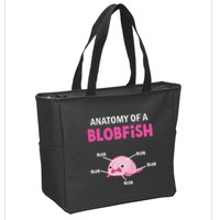 Anatomy Of A Blobish Ugly Blob Fish Zip Tote Bag