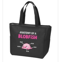 Anatomy Of A Blobish Ugly Blob Fish Zip Tote Bag