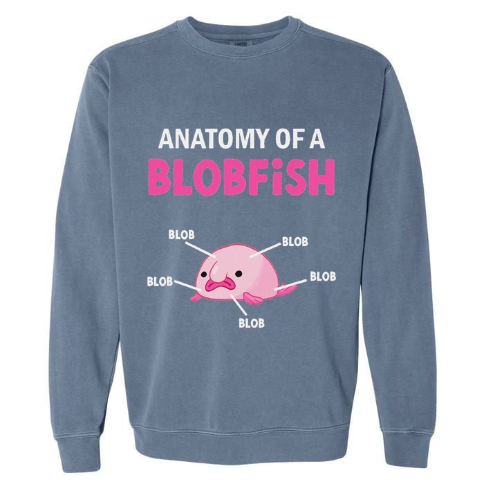 Anatomy Of A Blobish Ugly Blob Fish Garment-Dyed Sweatshirt