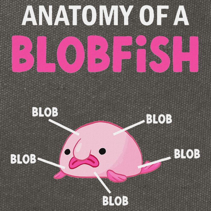 Anatomy Of A Blobish Ugly Blob Fish Cotton Canvas Backpack