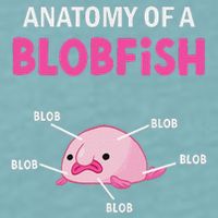 Anatomy Of A Blobish Ugly Blob Fish Sueded Cloud Jersey T-Shirt