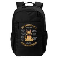 Anatomy of a German Shepherd Funny Dog Lover Gifts Daily Commute Backpack