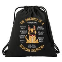 Anatomy of a German Shepherd Funny Dog Lover Gifts Drawstring Bag