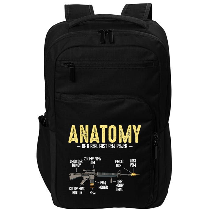 Anatomy Of A Real Fast Pew Pewer Rifle Longbarrelled Funny Gift Cute Gift Impact Tech Backpack