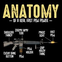Anatomy Of A Real Fast Pew Pewer Rifle Longbarrelled Funny Gift Cute Gift Impact Tech Backpack