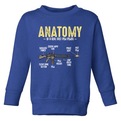 Anatomy Of A Real Fast Pew Pewer Rifle Longbarrelled Funny Gift Cute Gift Toddler Sweatshirt