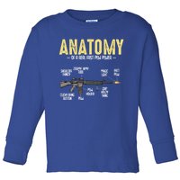 Anatomy Of A Real Fast Pew Pewer Rifle Longbarrelled Funny Gift Cute Gift Toddler Long Sleeve Shirt