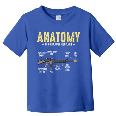 Anatomy Of A Real Fast Pew Pewer Rifle Longbarrelled Funny Gift Cute Gift Toddler T-Shirt