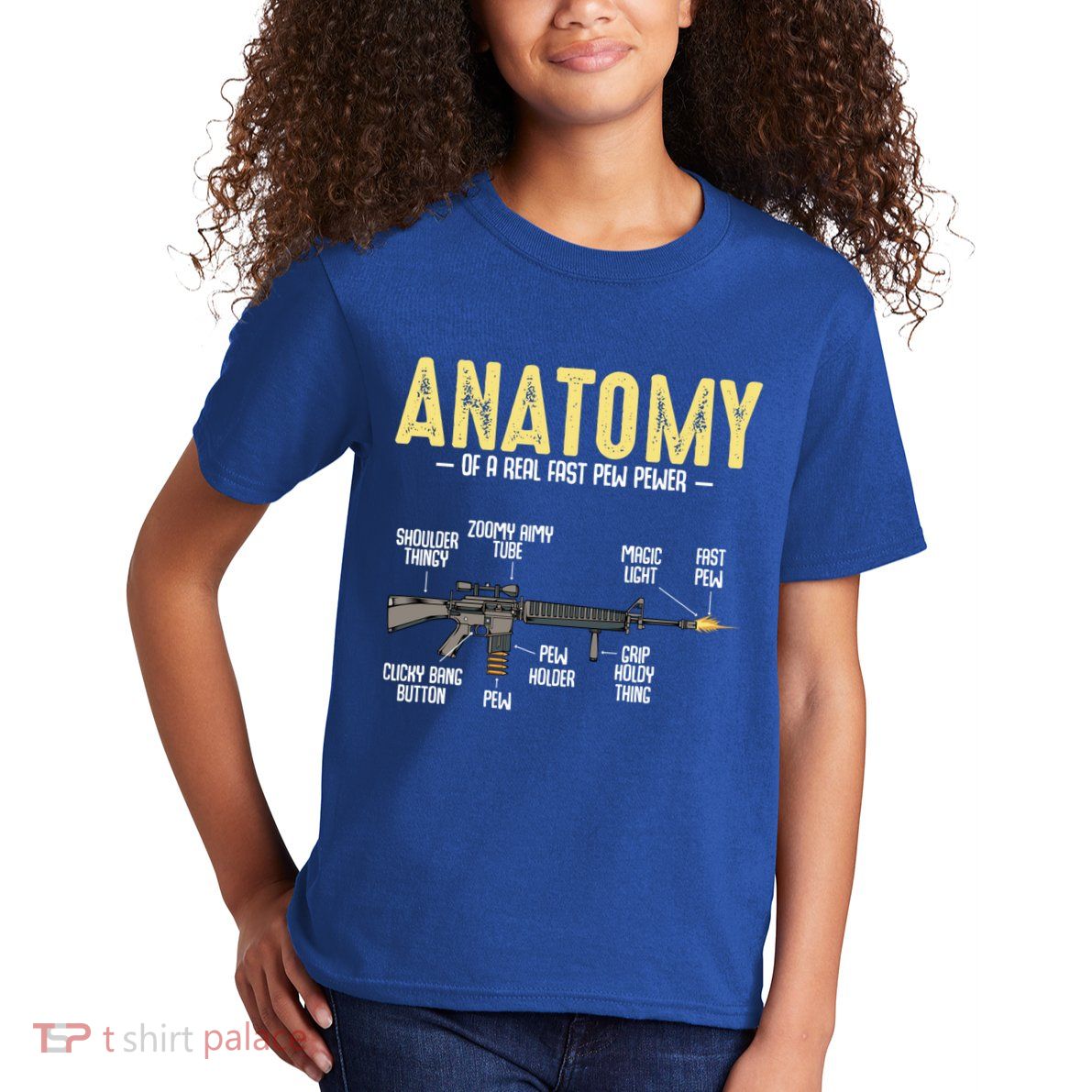 Anatomy Of A Real Fast Pew Pewer Rifle Longbarrelled Funny Gift Cute Gift Kids T-Shirt