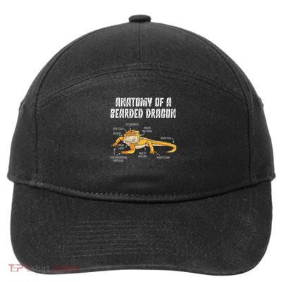 Anatomy Of A Bearded Dragon 7-Panel Snapback Hat