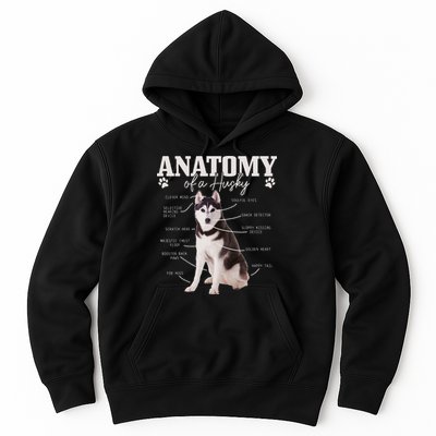 Anatomy Of A Siberian Husky Funny Cute Dog Husky Mom Dad Hoodie