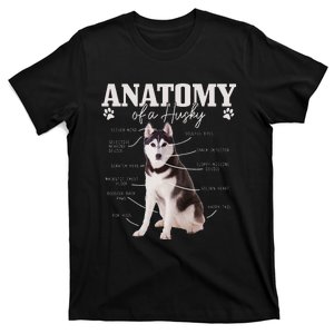 Anatomy Of A Siberian Husky Funny Cute Dog Husky Mom Dad T-Shirt