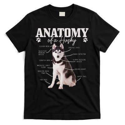 Anatomy Of A Siberian Husky Funny Cute Dog Husky Mom Dad T-Shirt