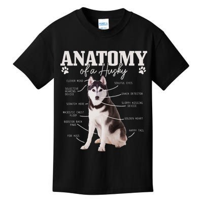 Anatomy Of A Siberian Husky Funny Cute Dog Husky Mom Dad Kids T-Shirt