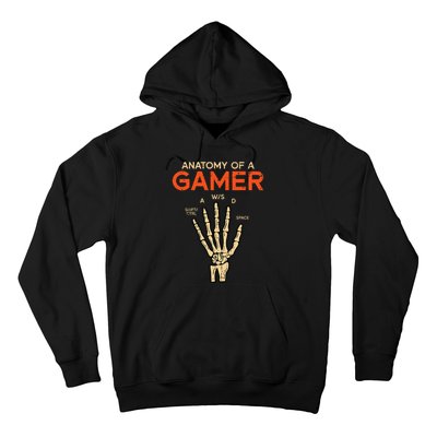 Anatomy Of A Gamer Skeleton Hand Funny Hoodie