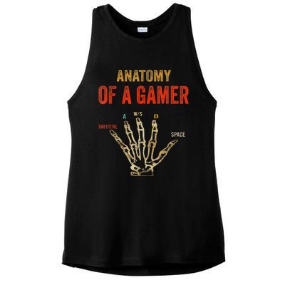 Anatomy Of A Gamer Gaming Gifts For Gamer Ladies PosiCharge Tri-Blend Wicking Tank