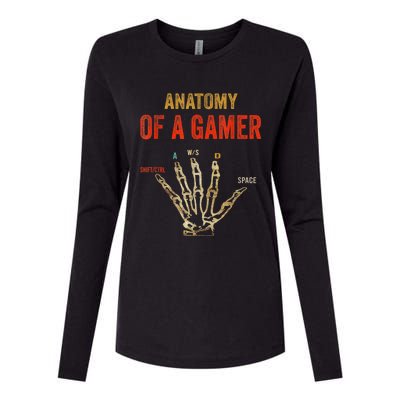 Anatomy Of A Gamer Gaming Gifts For Gamer Womens Cotton Relaxed Long Sleeve T-Shirt