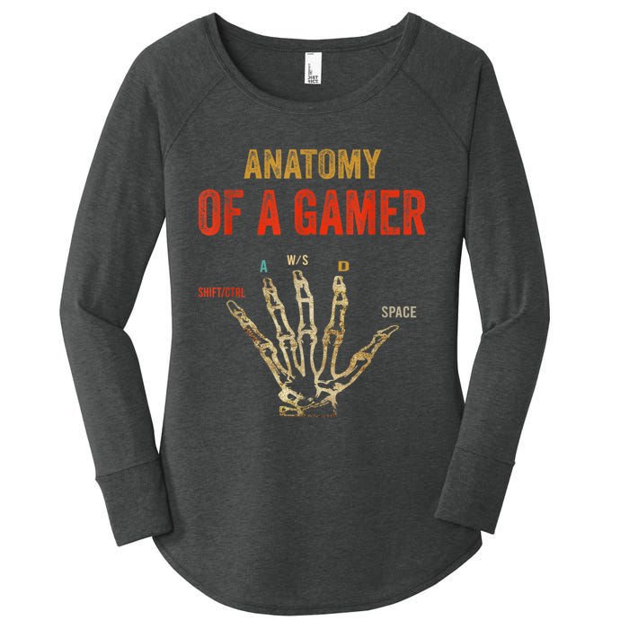 Anatomy Of A Gamer Gaming Gifts For Gamer Women's Perfect Tri Tunic Long Sleeve Shirt