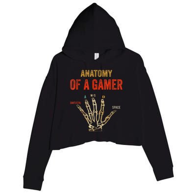 Anatomy Of A Gamer Gaming Gifts For Gamer Crop Fleece Hoodie