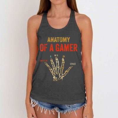 Anatomy Of A Gamer Gaming Gifts For Gamer Women's Knotted Racerback Tank