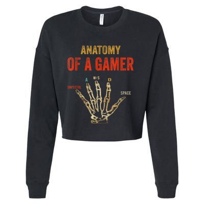 Anatomy Of A Gamer Gaming Gifts For Gamer Cropped Pullover Crew